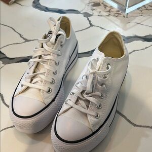 Converse White Platform Sneakers